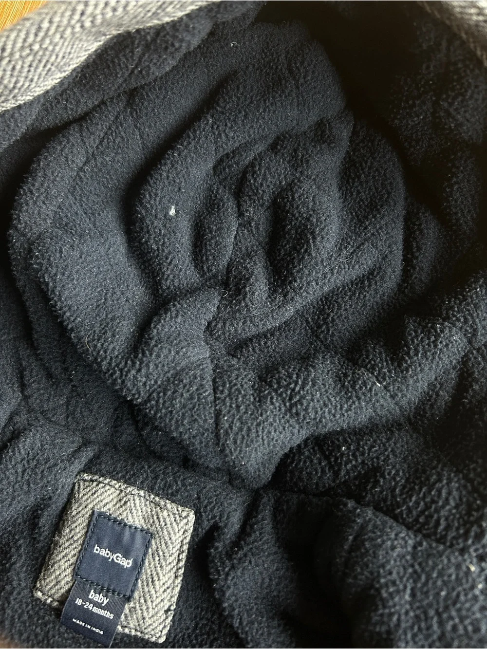 Baby Gap Herringbone Wool Toggle Coat, 18-24M, EUC